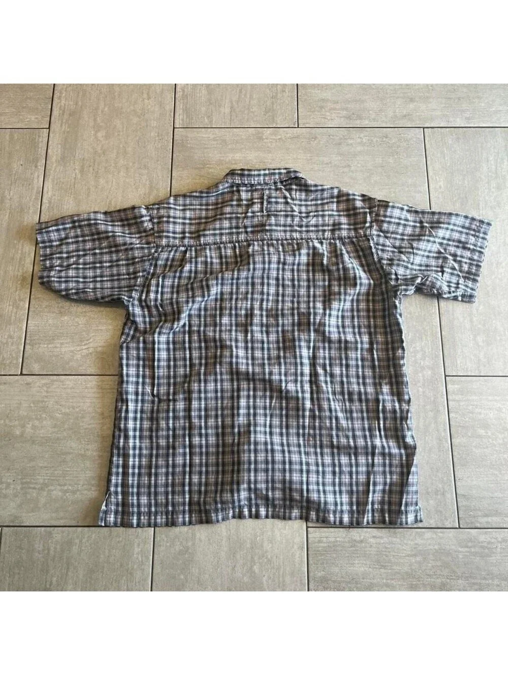 The North Face s XL Grey Plaid Button Down
